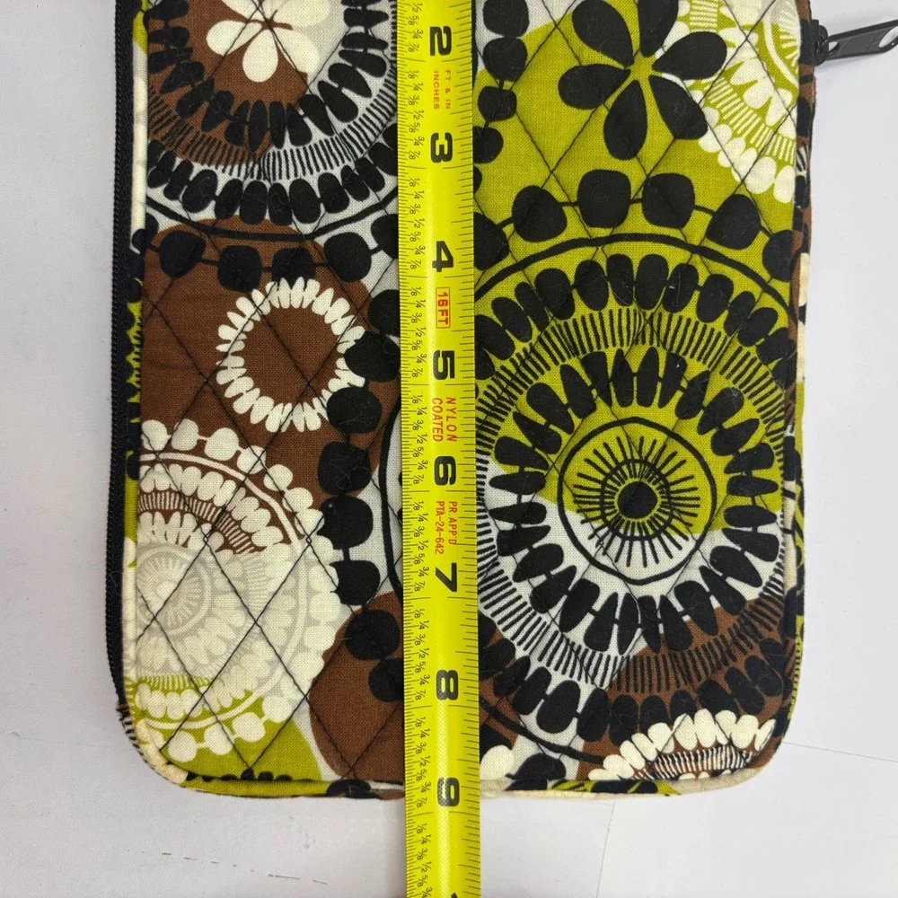 Vera Bradley Night and Day Quilted Tablet E-Reader Sleeve Case Yellow Brown Blk
